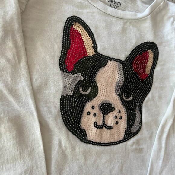 Carters sequin frenchie set sz 4-5 - Picture 4 of 11